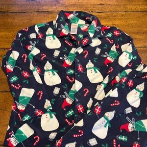 Gymboree Navy Snowman Pjs